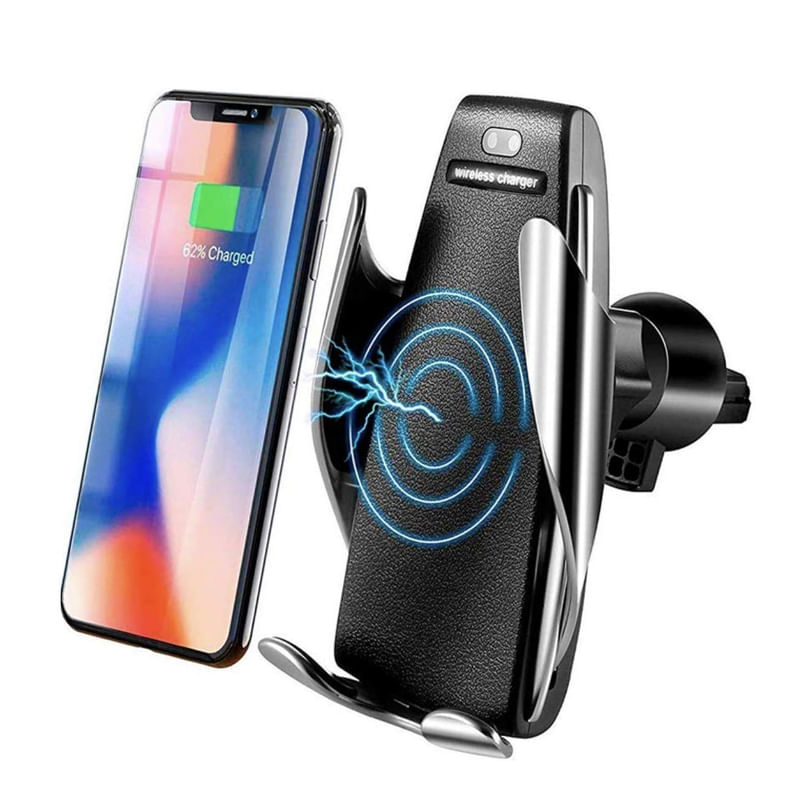 Laptop, Telefoane si Tablete - Telefoane mobile si accesorii - Accesorii Telefoane - Suport si docking telefoane - Suport telefon grila MRG L-S5, Smart Wireless, Fast Charge, Gri - Infinity.ro