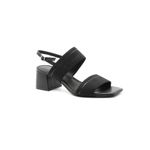 Fashion, accesorii si bijuterii - Femei - Incaltaminte femei - Sandale femei - Sandale Calvin Klein cu toc masiv si insertii de piele 39 EU Negru - Infinity.ro