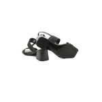 Fashion, accesorii si bijuterii - Femei - Incaltaminte femei - Sandale femei - Sandale Calvin Klein cu toc masiv si insertii de piele 39 EU Negru - Infinity.ro