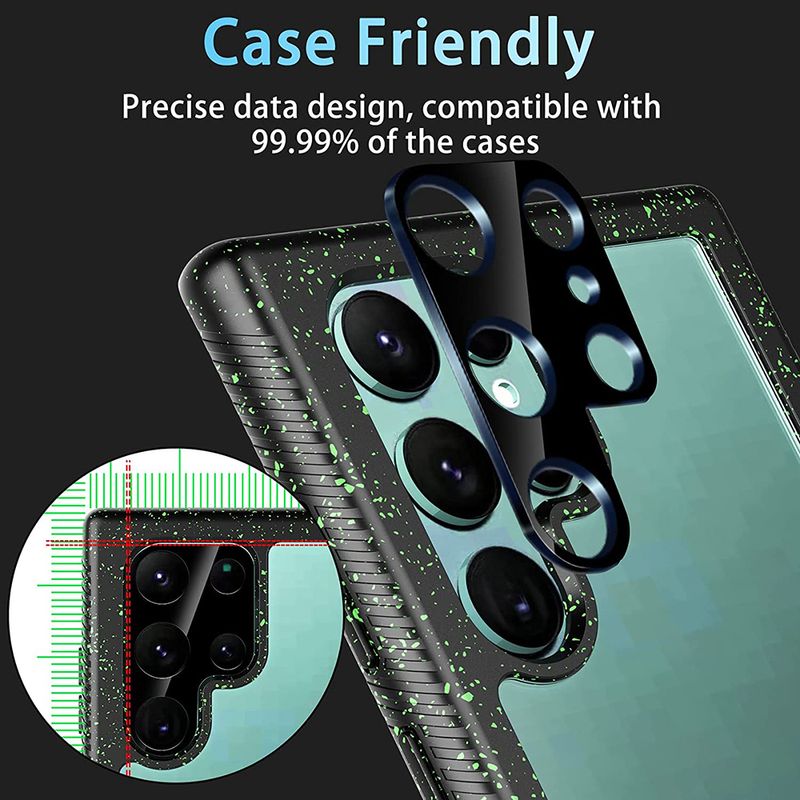 Laptop, Telefoane si Tablete - Telefoane mobile si accesorii - Accesorii Telefoane - Folii protectie telefoane - Protectie din sticla securizata pentru camera Samsung Galaxy S22 Ultra 5G, Secure Glass, Premium Hardness, Negru - Infinity.ro