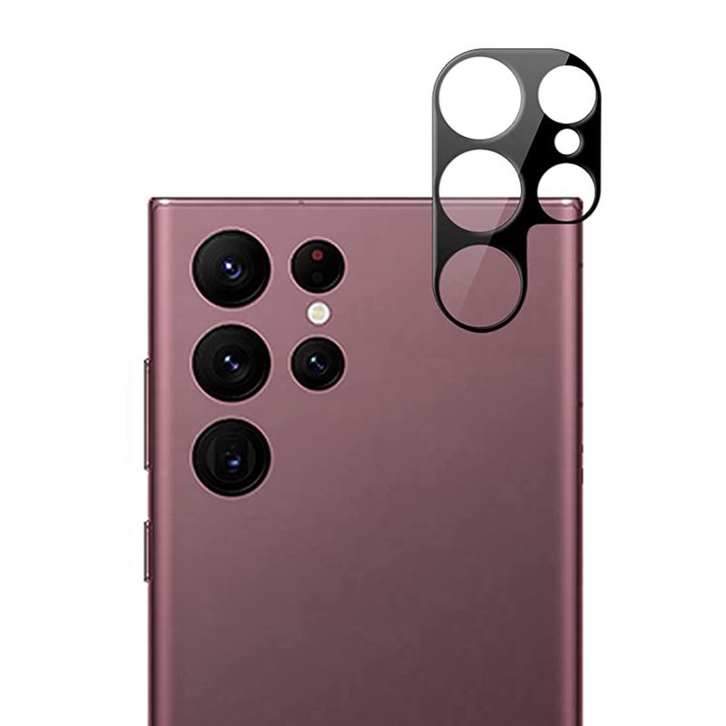 Laptop, Telefoane si Tablete - Telefoane mobile si accesorii - Accesorii Telefoane - Folii protectie telefoane - Protectie din sticla securizata pentru camera Samsung Galaxy S22 Ultra 5G, Secure Glass, Premium Hardness, Negru - Infinity.ro