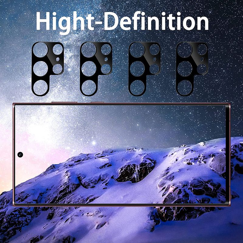 Laptop, Telefoane si Tablete - Telefoane mobile si accesorii - Accesorii Telefoane - Folii protectie telefoane - Protectie din sticla securizata pentru camera Samsung Galaxy S22 Ultra 5G, Secure Glass, Premium Hardness, Negru - Infinity.ro