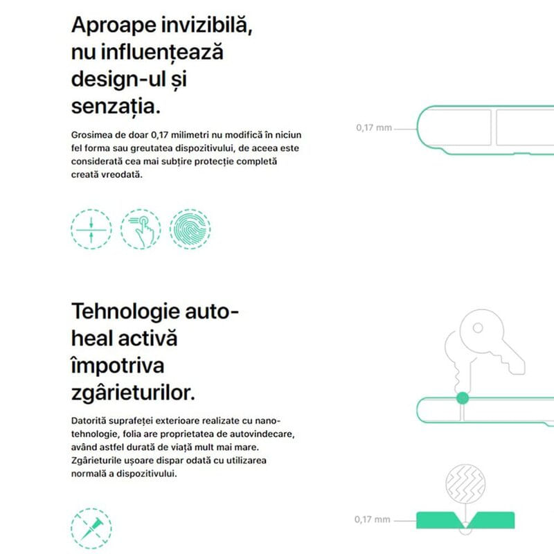 Laptop, Telefoane si Tablete - Telefoane mobile si accesorii - Accesorii Telefoane - Folii protectie telefoane - Folie de protectie compatibila cu iPhone 11/XR, Polimer, Premium Hardness, Transparenta - Infinity.ro