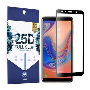 Folie de protectie compatibila cu Samsung Galaxy A7 2018, Secure Glass, Premium Hardness, Negru
