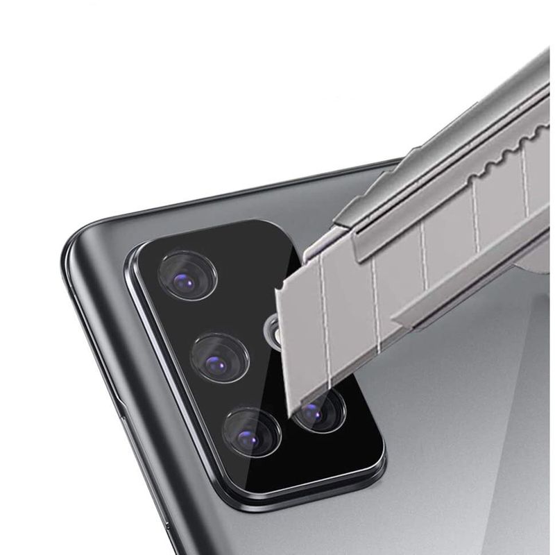 Laptop, Telefoane si Tablete - Telefoane mobile si accesorii - Accesorii Telefoane - Folii protectie telefoane - Protectie din sticla securizata pentru camera Samsung Galaxy A71 4G, Secure Glass, Premium Hardness, Negru - Infinity.ro