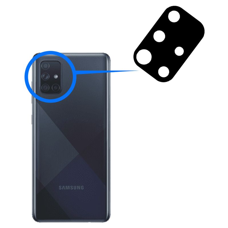 Laptop, Telefoane si Tablete - Telefoane mobile si accesorii - Accesorii Telefoane - Folii protectie telefoane - Protectie din sticla securizata pentru camera Samsung Galaxy A71 4G, Secure Glass, Premium Hardness, Negru - Infinity.ro