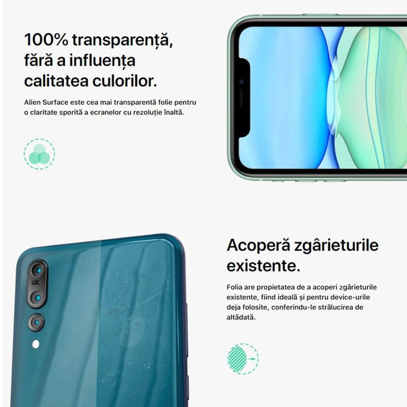 Laptop, Telefoane si Tablete - Telefoane mobile si accesorii - Accesorii Telefoane - Folii protectie telefoane - Folie de protectie compatibila cu iPhone 11 Pro, Polimer, Premium Hardness, Transparenta - Infinity.ro