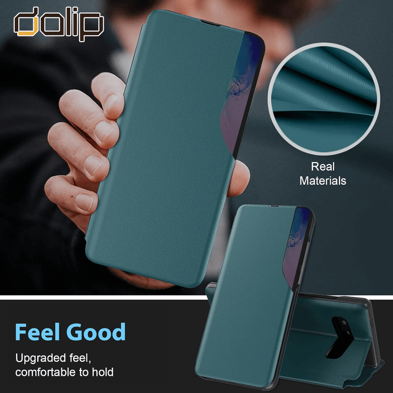 Laptop, Telefoane si Tablete - Telefoane mobile si accesorii - Accesorii Telefoane - Huse telefoane - Husa Smart Fold Dalip, pentru Samsung Galaxy S10 Lite, Premium TPU, Verde - Infinity.ro