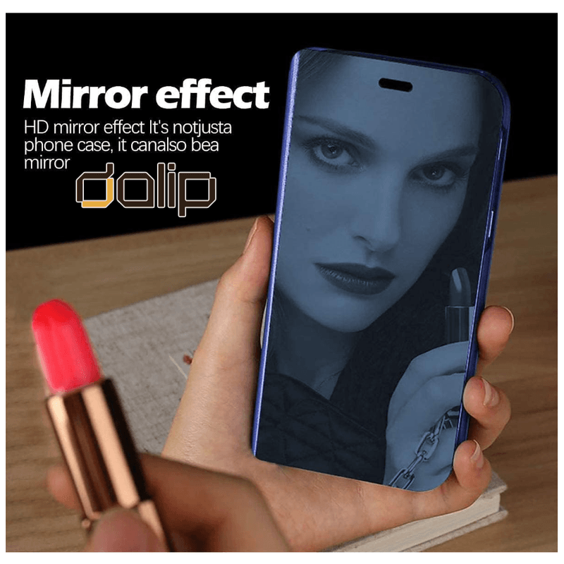 Laptop, Telefoane si Tablete - Telefoane mobile si accesorii - Accesorii Telefoane - Huse telefoane - Husa Flip Mad ClearView Mirror Dalip, pentru Samsung Galaxy A14 4G/5G, Premium TPU, Albastru - Infinity.ro