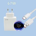 Laptop, Telefoane si Tablete - Telefoane mobile si accesorii - Accesorii Telefoane - Incarcatoare telefoane - Incarcator Retea MRG MDY12E, 67W, 6.6 Ah, Cablu Type-C, Fast Charge, Alb - Infinity.ro