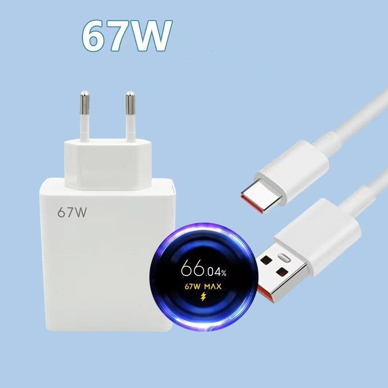 Laptop, Telefoane si Tablete - Telefoane mobile si accesorii - Accesorii Telefoane - Incarcatoare telefoane - Incarcator Retea MRG MDY12E, 67W, 6.6 Ah, Cablu Type-C, Fast Charge, Alb - Infinity.ro