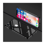 Laptop, Telefoane si Tablete - Telefoane mobile si accesorii - Accesorii Telefoane - Huse telefoane - Husa Magnetica de inalta Calitate pentru iPhone Xs Max, cu Rama Metalica si Spate din Sticla Securizata, in Culoarea Negru-Transparent - Infinity.ro