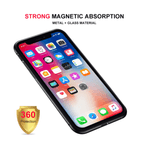 Laptop, Telefoane si Tablete - Telefoane mobile si accesorii - Accesorii Telefoane - Huse telefoane - Husa Magnetica de inalta Calitate pentru iPhone Xs Max, cu Rama Metalica si Spate din Sticla Securizata, in Culoarea Negru-Transparent - Infinity.ro