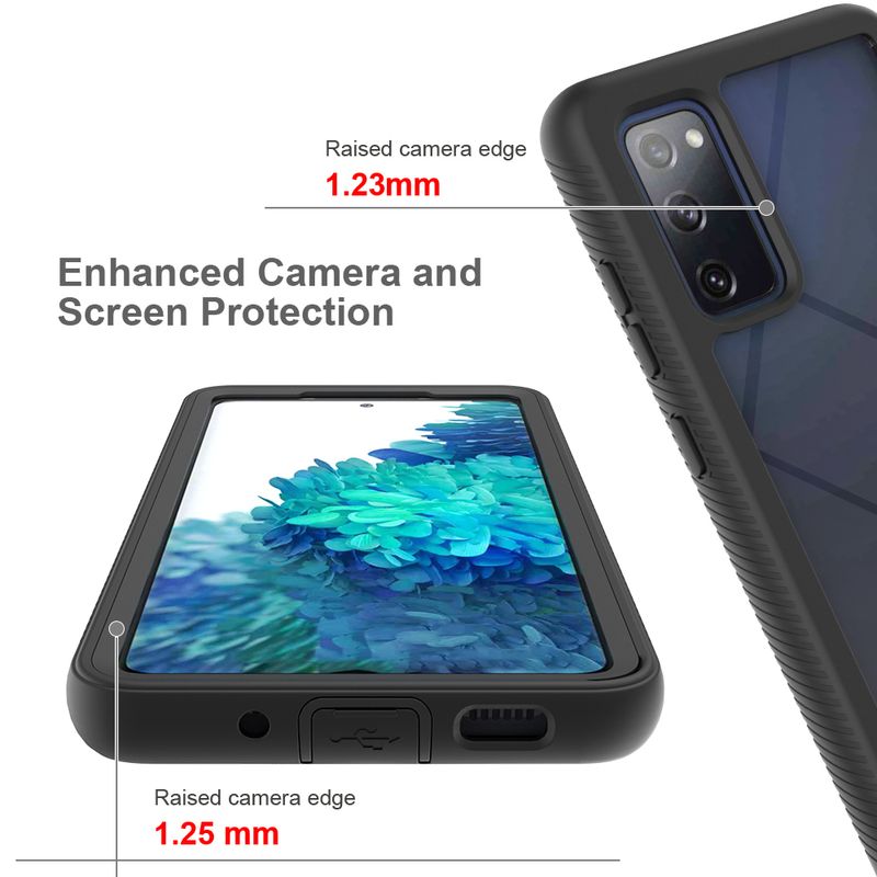 Laptop, Telefoane si Tablete - Telefoane mobile si accesorii - Accesorii Telefoane - Huse telefoane - Husa pentru Samsung Galaxy S20 FE/S20 FE 5G + Folie, Policarbonat, Black - Infinity.ro