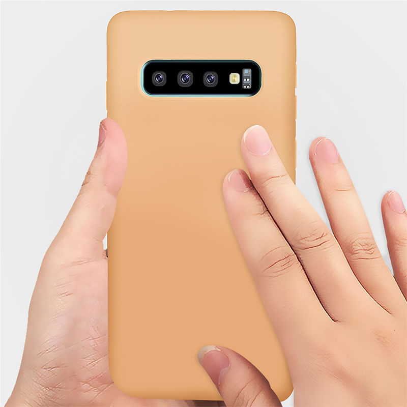 Laptop, Telefoane si Tablete - Telefoane mobile si accesorii - Accesorii Telefoane - Huse telefoane - Husa de protectie pentru Samsung Galaxy S10, Crem - Infinity.ro