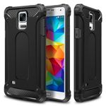 Laptop, Telefoane si Tablete - Telefoane mobile si accesorii - Accesorii Telefoane - Huse telefoane - Husa pentru Samsung Galaxy S5 G900 Techsuit Hybrid Armor, Policarbonat, Black - Infinity.ro