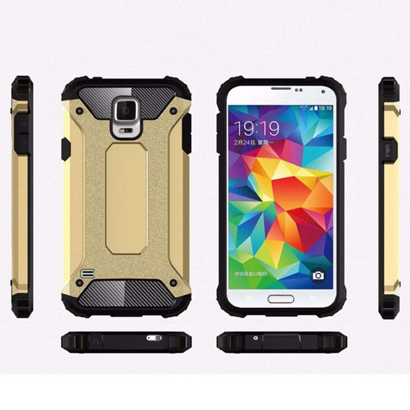 Laptop, Telefoane si Tablete - Telefoane mobile si accesorii - Accesorii Telefoane - Huse telefoane - Husa pentru Samsung Galaxy S5 G900 Techsuit Hybrid Armor, Policarbonat, Black - Infinity.ro