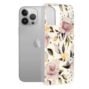 Husa pentru iPhone 13 Pro Max, Poliuretan, Chloe White