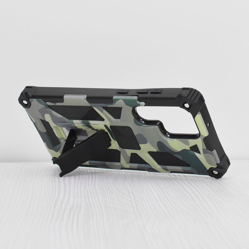 Laptop, Telefoane si Tablete - Telefoane mobile si accesorii - Accesorii Telefoane - Huse telefoane - Husa pentru Samsung Galaxy S22 Ultra 5G, Poliuretan, Camo Lime - Infinity.ro