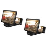 Laptop, Telefoane si Tablete - Telefoane mobile si accesorii - Accesorii Telefoane - Alte accesorii telefoane - Set 2x Lupa Telefon MRG MF1, 8 inch, Pliabil, Efect 3D, Negru - Infinity.ro