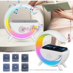 TV, Audio-Video si Foto - Portabile audio - Boxe portabile - Boxa cu Incarcator Wireless si Lampa MRG MBT2301 , Bluetooth, LED RGB, Alb - Infinity.ro