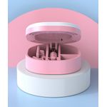 Ingrijire personala si Cosmetice - Machiaj - Oglinzi cosmetice - Oglinda Machiaj MRG M812, cu Lumina, cu Suport , Roz - Infinity.ro