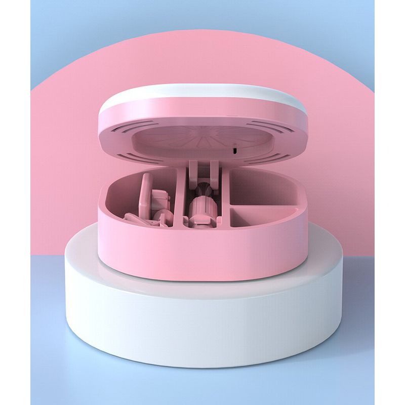 Ingrijire personala si Cosmetice - Machiaj - Oglinzi cosmetice - Oglinda Machiaj MRG M812, cu Lumina, cu Suport , Roz - Infinity.ro