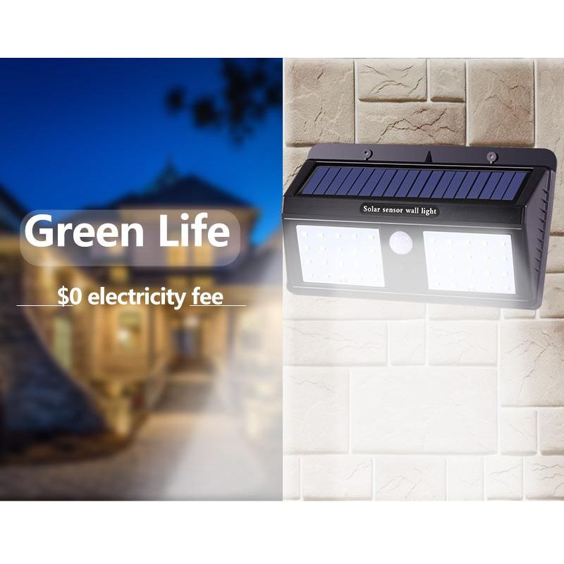 Casa si Gradina - Corpuri si surse de iluminat - Iluminat exterior - Lampi solare - Lampa cu LED Dubla MRG P-251, Panou Solar, Senzor miscare, 40 x LED - Infinity.ro