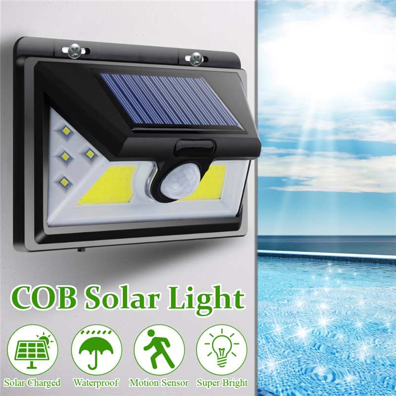 Casa si Gradina - Corpuri si surse de iluminat - Iluminat exterior - Lampi solare - Panou Led Solar MRG A-1828B, Incarcare solara, COB + SMD, Senzor miscare - Infinity.ro