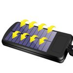 Casa si Gradina - Corpuri si surse de iluminat - Iluminat exterior - Lampi solare - Lampa solara stradala MRG M-6037, Panou solar, 100 LED Cob, Negru - Infinity.ro