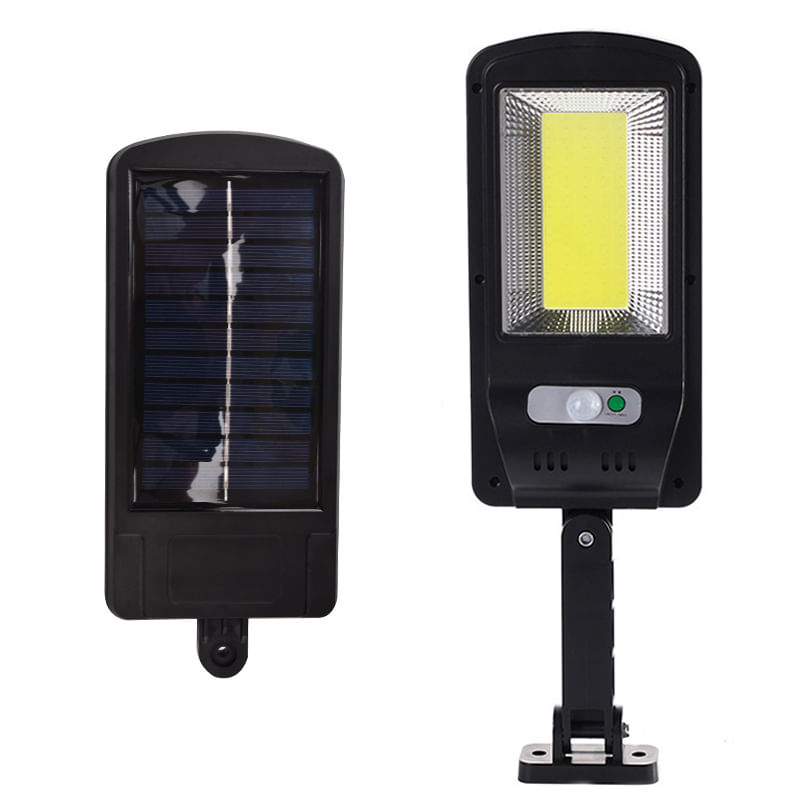 Casa si Gradina - Corpuri si surse de iluminat - Iluminat exterior - Lampi solare - Lampa solara stradala MRG M-6037, Panou solar, 100 LED Cob, Negru - Infinity.ro