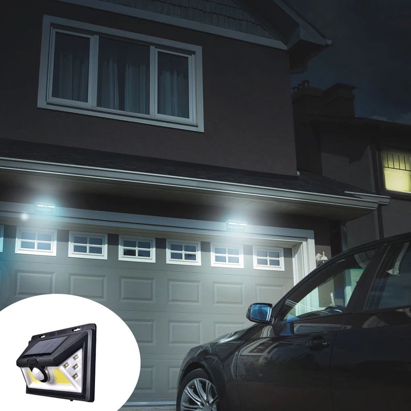 Casa si Gradina - Corpuri si surse de iluminat - Iluminat exterior - Lampi solare - Panou Led Solar MRG A-1828B, Incarcare solara, COB + SMD, Senzor miscare - Infinity.ro