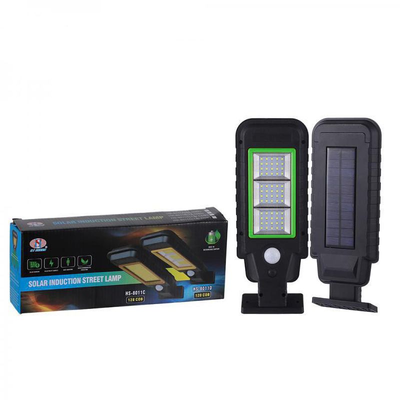 Casa si Gradina - Corpuri si surse de iluminat - Iluminat exterior - Lampi solare - Lampa solara stradala MRG A-HS-8011A, Panou solar, 60 LED, Negru - Infinity.ro