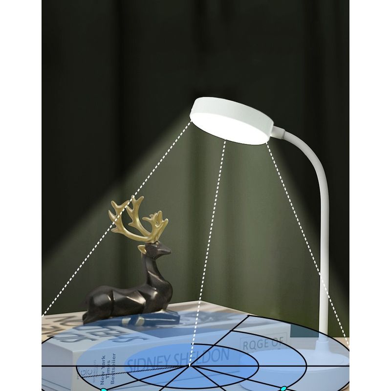 Casa si Gradina - Corpuri si surse de iluminat - Veioze si lampi - Lampi de veghe - Lampa LED Flexibila de Birou MRG M1631, Reincarcabila, Touch , Alba - Infinity.ro