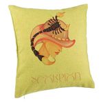 Casa si Gradina - Textile si covoare - Perne si pilote - Perne decorative - Perna Decorativa, Model Zodia Scorpion, 40x40 cm, Verde, Husa Detasabila, Burduf - Infinity.ro