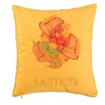 Casa si Gradina - Textile si covoare - Perne si pilote - Perne decorative - Perna Decorativa, Model Zodia Gemeni, 40x40 cm, Galben, Husa Detasabila, Burduf - Infinity.ro