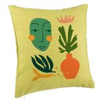 Casa si Gradina - Textile si covoare - Perne si pilote - Perne decorative - Perna Decorativa, Model Abstracta 5, 40x40 cm, Verde, Husa Detasabila, Burduf - Infinity.ro