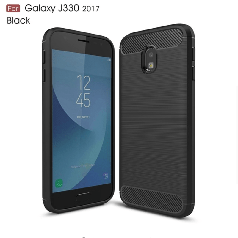 Laptop, Telefoane si Tablete - Telefoane mobile si accesorii - Accesorii Telefoane - Huse telefoane - Husa de protectie din carbon si silicon moale, pentru Samsung J3 2017, Negru - Infinity.ro