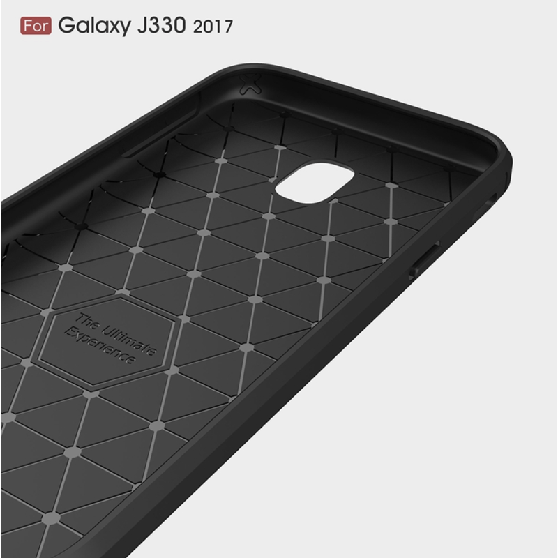 Laptop, Telefoane si Tablete - Telefoane mobile si accesorii - Accesorii Telefoane - Huse telefoane - Husa de protectie din carbon si silicon moale, pentru Samsung J3 2017, Negru - Infinity.ro