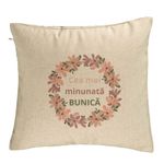 Casa si Gradina - Textile si covoare - Perne si pilote - Perne decorative - Perna Decorativa pentru Bunica 7, 40x40 cm, Bej, Husa Detasabila, Burduf - Infinity.ro