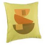Casa si Gradina - Textile si covoare - Perne si pilote - Perne decorative - Perna Decorativa, Model Abstract Creativ 8, 40x40 cm, Verde, Husa Detasabila, Burduf - Infinity.ro