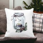 Casa si Gradina - Textile si covoare - Perne si pilote - Perne decorative - Perna Decorativa cu tematica de Craciun, 13, 40x40 cm, Alb mat, Husa Detasabila, Burduf - Infinity.ro