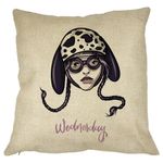 Casa si Gradina - Textile si covoare - Perne si pilote - Perne decorative - Perna Decorativa Wednesday Addams 1,40x40 cm, Husa Detasabila, Burduf - Infinity.ro
