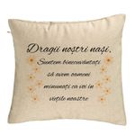 Casa si Gradina - Textile si covoare - Perne si pilote - Perne decorative - Perna Decorativa pentru Nasi 3, 40x40 cm, Bej, Husa Detasabila, Burduf - Infinity.ro