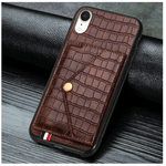 Laptop, Telefoane si Tablete - Telefoane mobile si accesorii - Accesorii Telefoane - Huse telefoane - Husa de protectie din piele cu buzunar pentru card, pentru iPhone XS, Maro - Infinity.ro