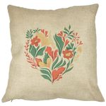 Casa si Gradina - Textile si covoare - Perne si pilote - Perne decorative - Perna Decorativa Patrata Love Flowers, 40x40 cm, Husa Detasabila, Burduf - Infinity.ro