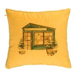 Casa si Gradina - Textile si covoare - Perne si pilote - Perne decorative - Perna Decorativa cu tematica de Craciun, 2, 40x40 cm, Galben, Husa Detasabila, Burduf - Infinity.ro