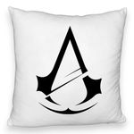 Casa si Gradina - Textile si covoare - Perne si pilote - Perne decorative - Perna Decorativa Fluffy cu Assasins Creed Fans 2, 40x40 cm, Alb, Husa Detasabila, Burduf - Infinity.ro
