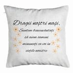 Casa si Gradina - Textile si covoare - Perne si pilote - Perne decorative - Perna Decorativa pentru Nasi 3, 40x40 cm, Alb Murdar, Husa Detasabila, Burduf - Infinity.ro