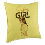 Casa si Gradina - Textile si covoare - Perne si pilote - Perne decorative - Perna Decorativa, Model Super Girl, 40x40 cm, Verde, Husa Detasabila, Burduf - Infinity.ro